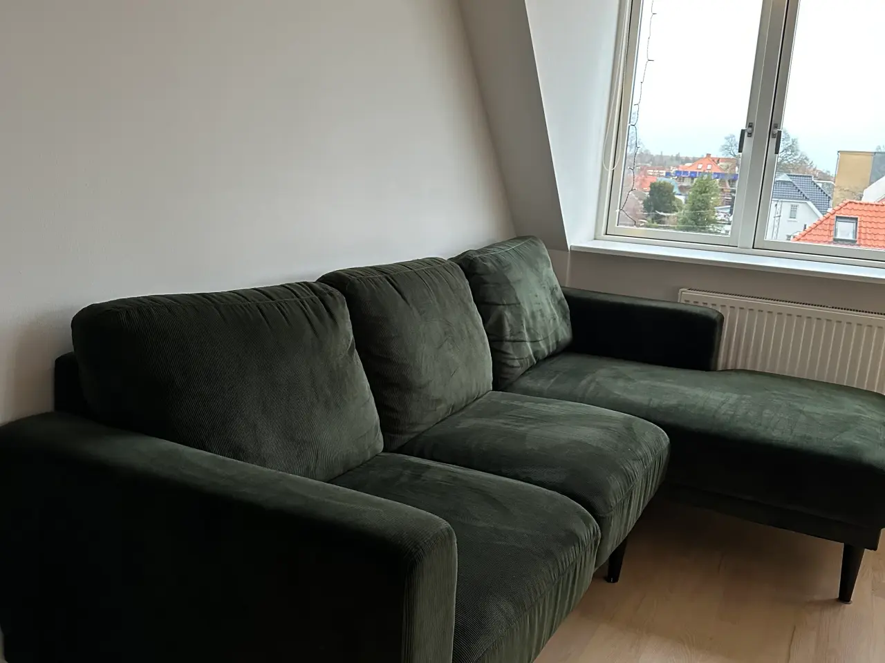 Billede 1 - Sofa i grøn velour 