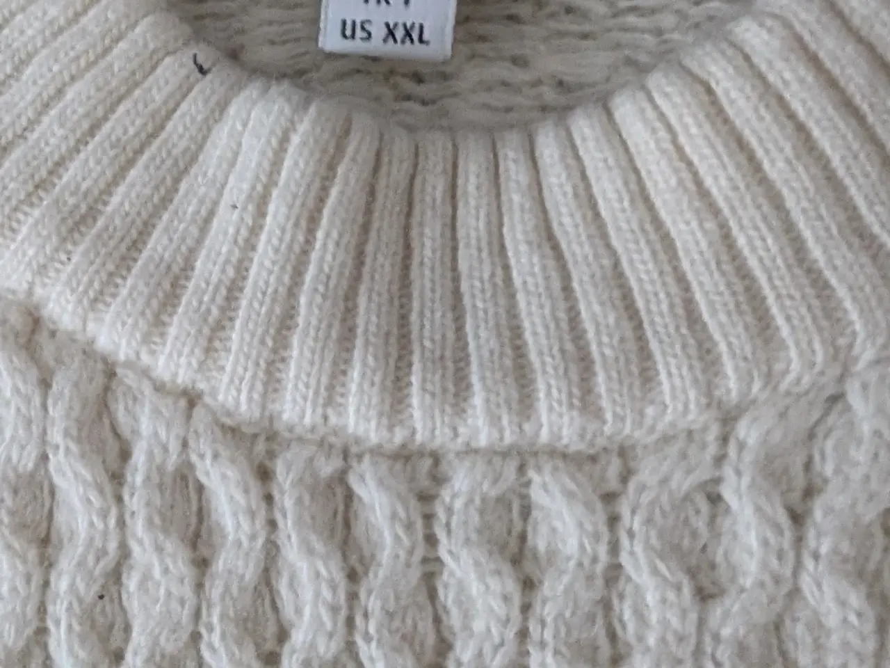 Billede 3 - Lacoste Cable Knit off white creme uld sweater