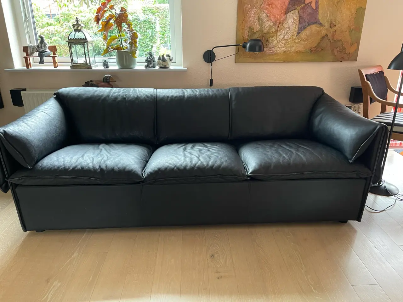 Billede 1 - Eilersen sort læder sofa