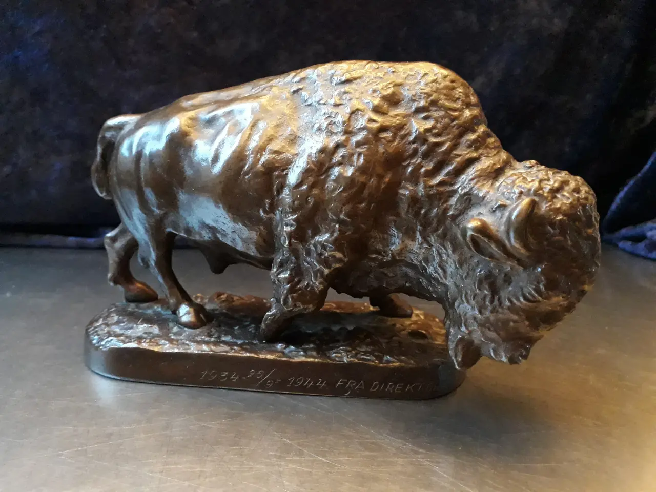 Billede 1 - Metal Bison Figur