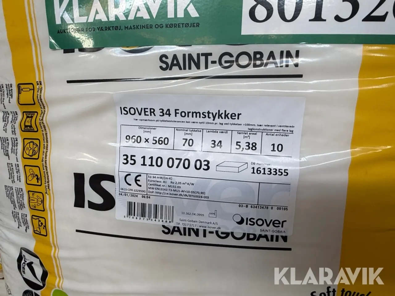 Billede 3 - Isolering ISOVER / Saint-Gobain ISOVER 34 Formstykker 10 pakker