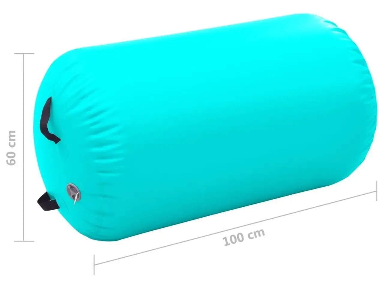 Billede 10 - Oppustelig gymnastikrulle med pumpe 100x60 cm PVC grøn