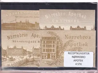 Receptkuverter - Nørrebro Apotek - 4 Stk.