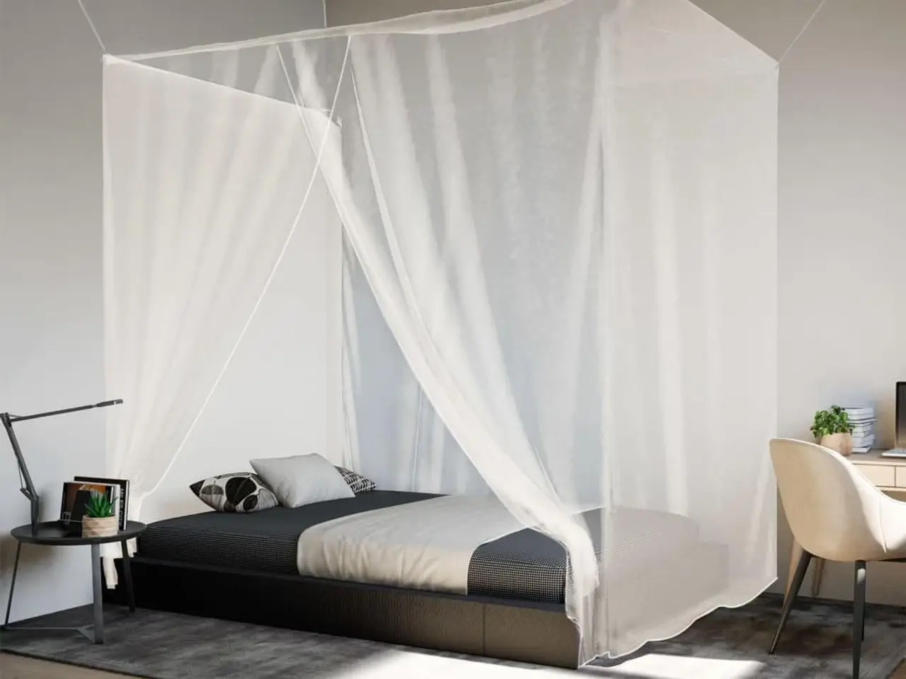 Billede 3 - Hængende myggenet 220 x 200 x 210 cm - hvid