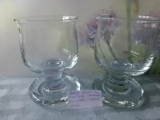 2 Grog Holmegård glas Michael Bang 1973 Vintage
