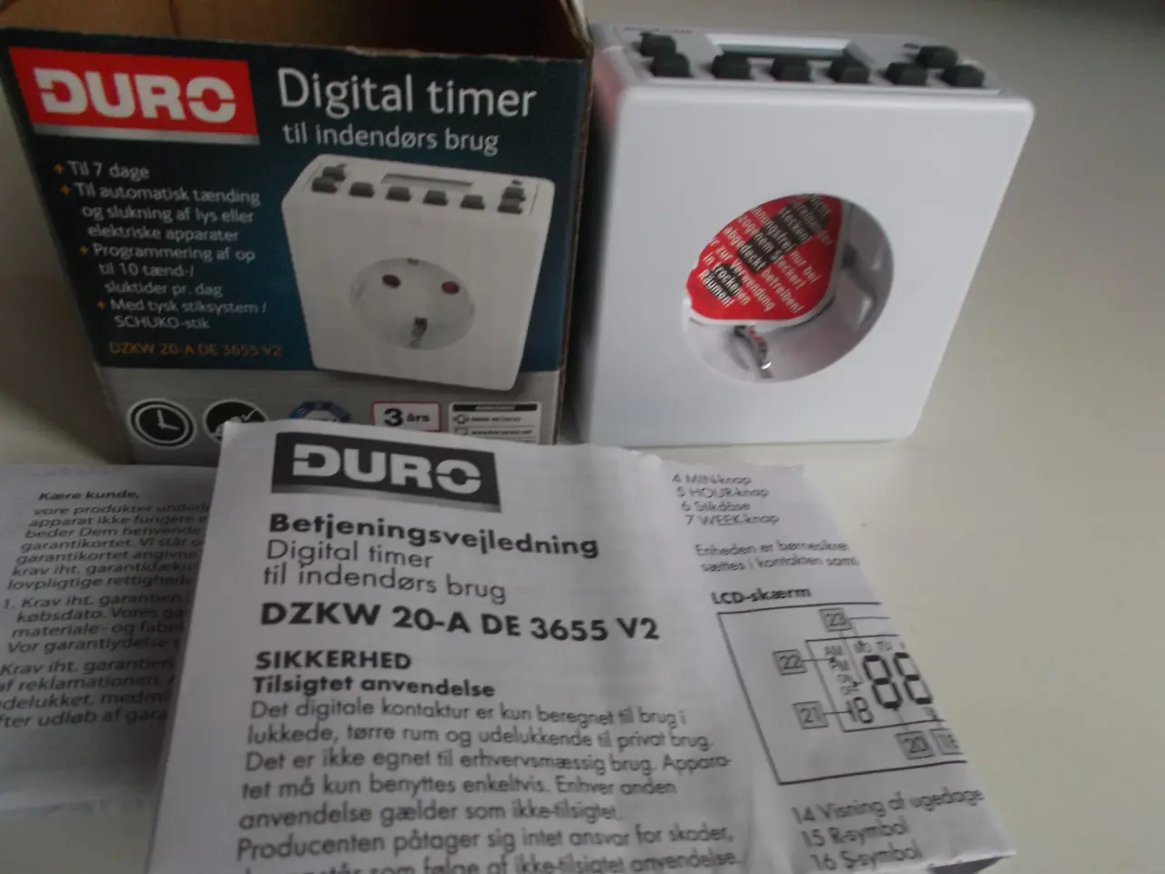 Billede 4 - DURO digitalt kontaktur med uge program