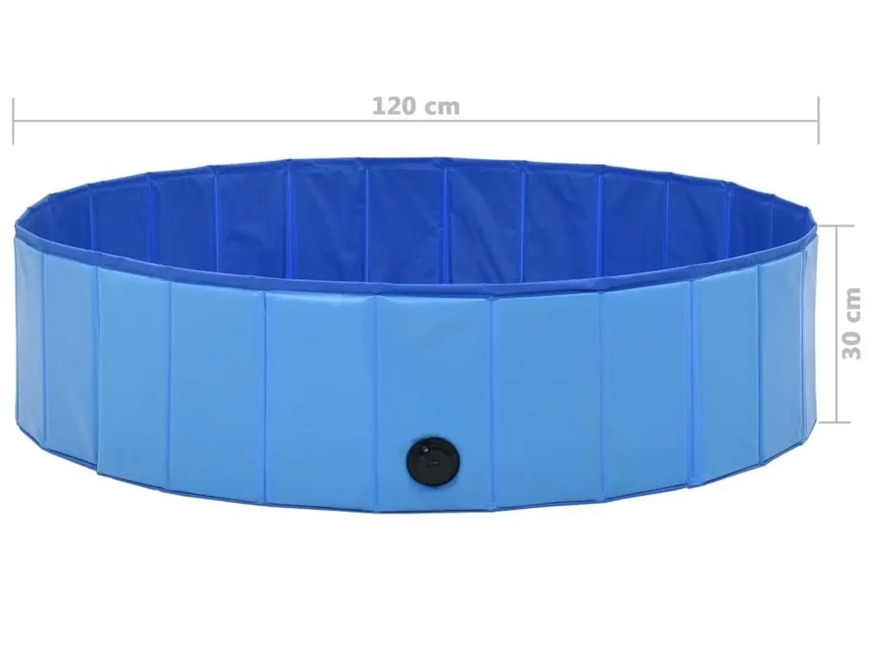 Billede 9 - Foldbart hundebassin 120 x 30 cm PVC blå