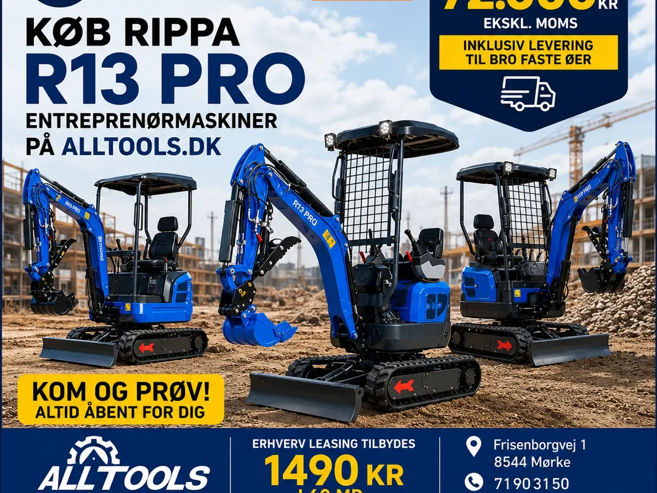 Billede 1 - Rippa R13 Pro minigraver Kubota