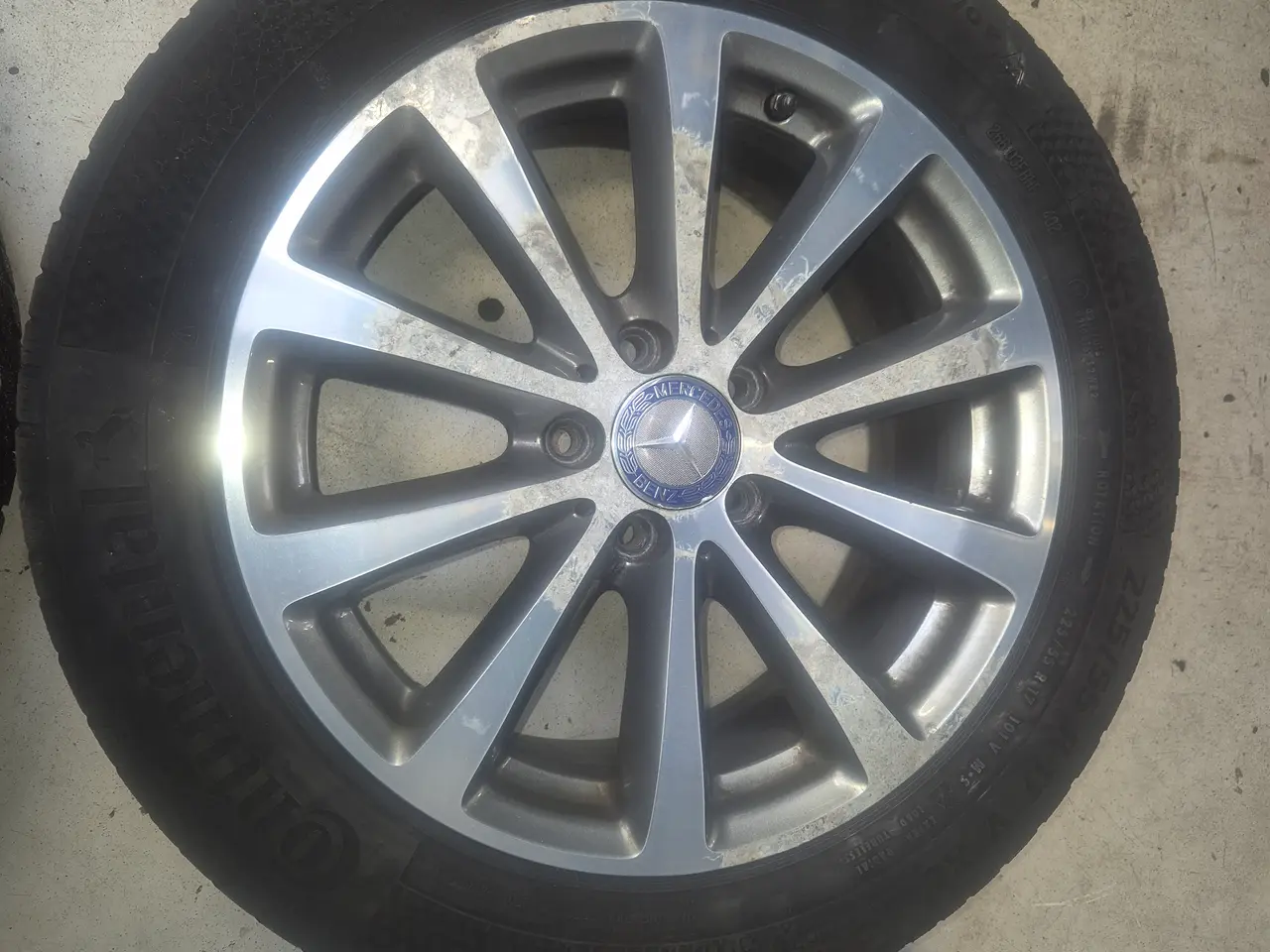 Billede 3 - Mercedes 17" fælge m/ vinterdæk 225 55 17