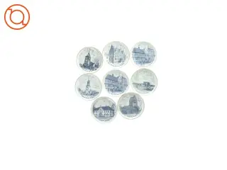 8 forskellige tallerkner med motiv fra Copenhagen Porcelæn (str. O 17)
