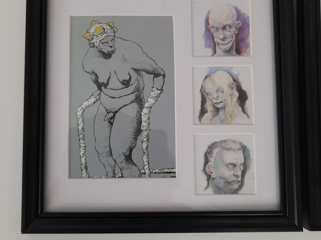 Billede 2 - Michael Kvium 22 x 22 cm er ramme mål
