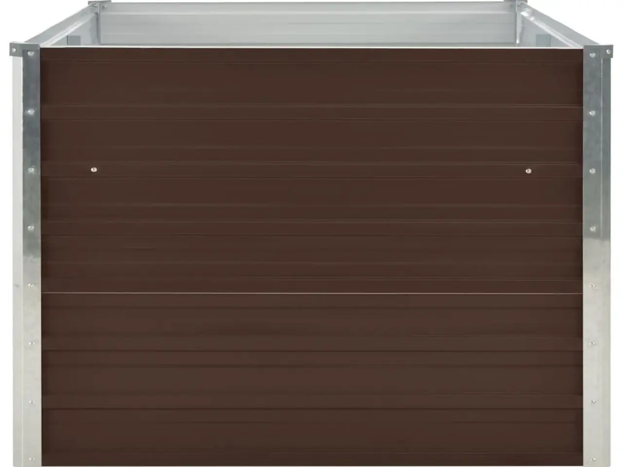 Billede 2 - Hævet plantekasse 160 x 80 x 45 cm galvaniseret stål brun