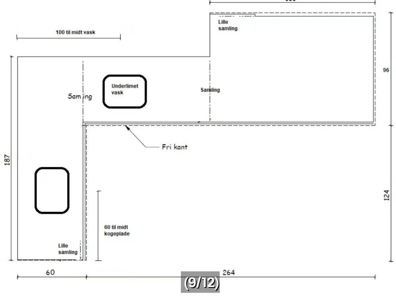 Billede 8 - Bordplade med under limet vask