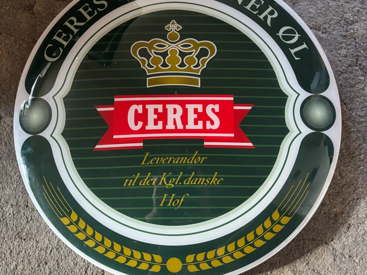 Billede 1 - Stort retro Ceres skilt i plast 