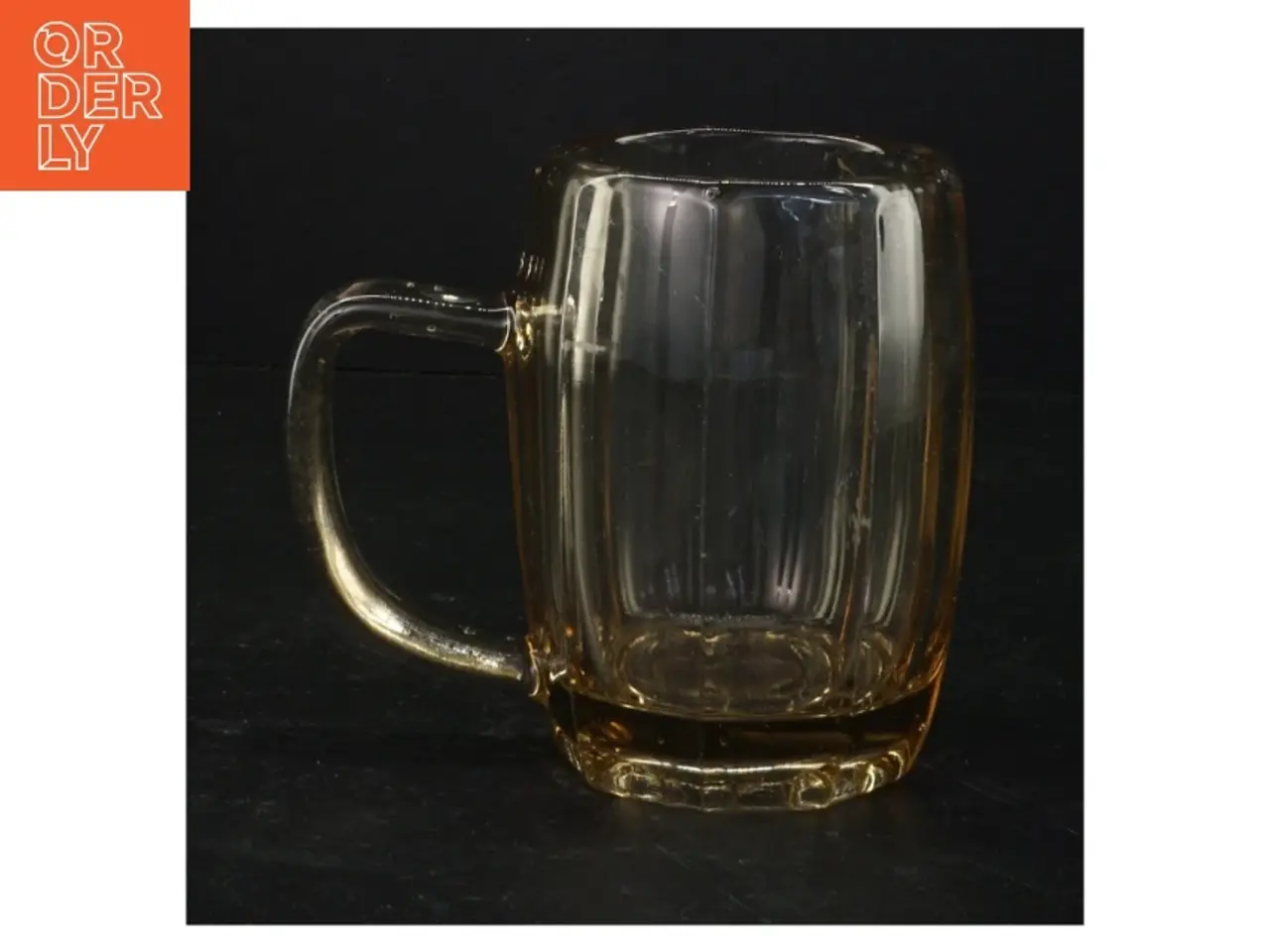 Billede 1 - Mundblæst Røgfarvet Glas krus (str. 12 x 14 x 9 cm)