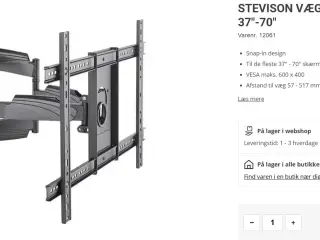 HELT NYT. STEVISON Vægbeslag KMA28-466D - 37"-70"