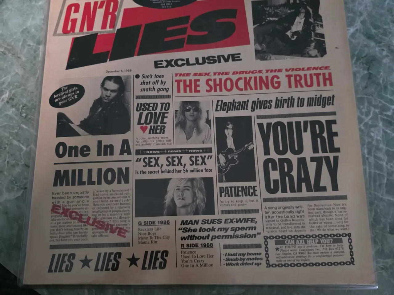 Billede 1 - Guns N’ Roses – GN’R Lies – Original 1988 EU First