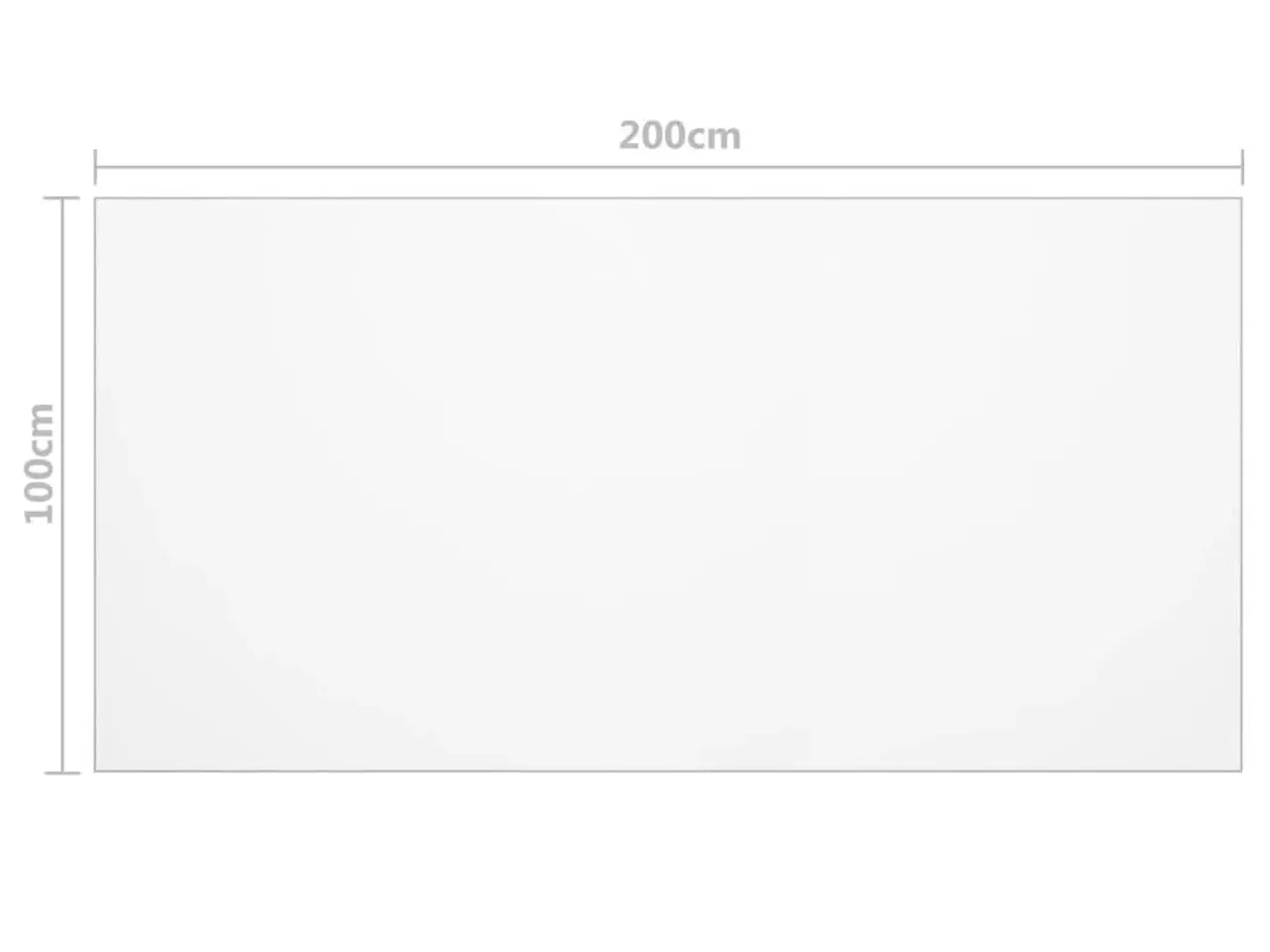 Billede 6 - Bordbeskytter 200x100 cm 1,6 mm PVC transparent