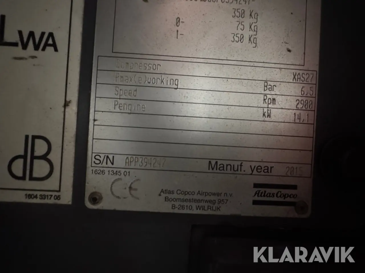 Billede 6 - Kompressorer Atlas Copco XAS 27