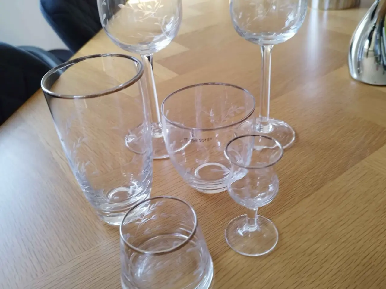 Billede 1 - Flotte Marie Sohl Glas m. Sølvkandt