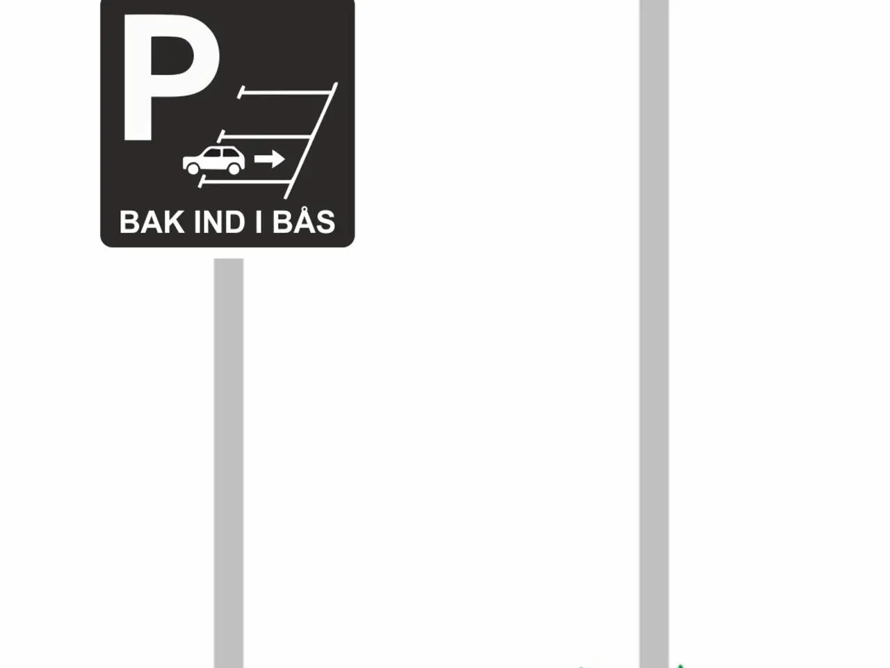Billede 5 - P-skilt "Bak ind i bås" i 2 mm aluminium