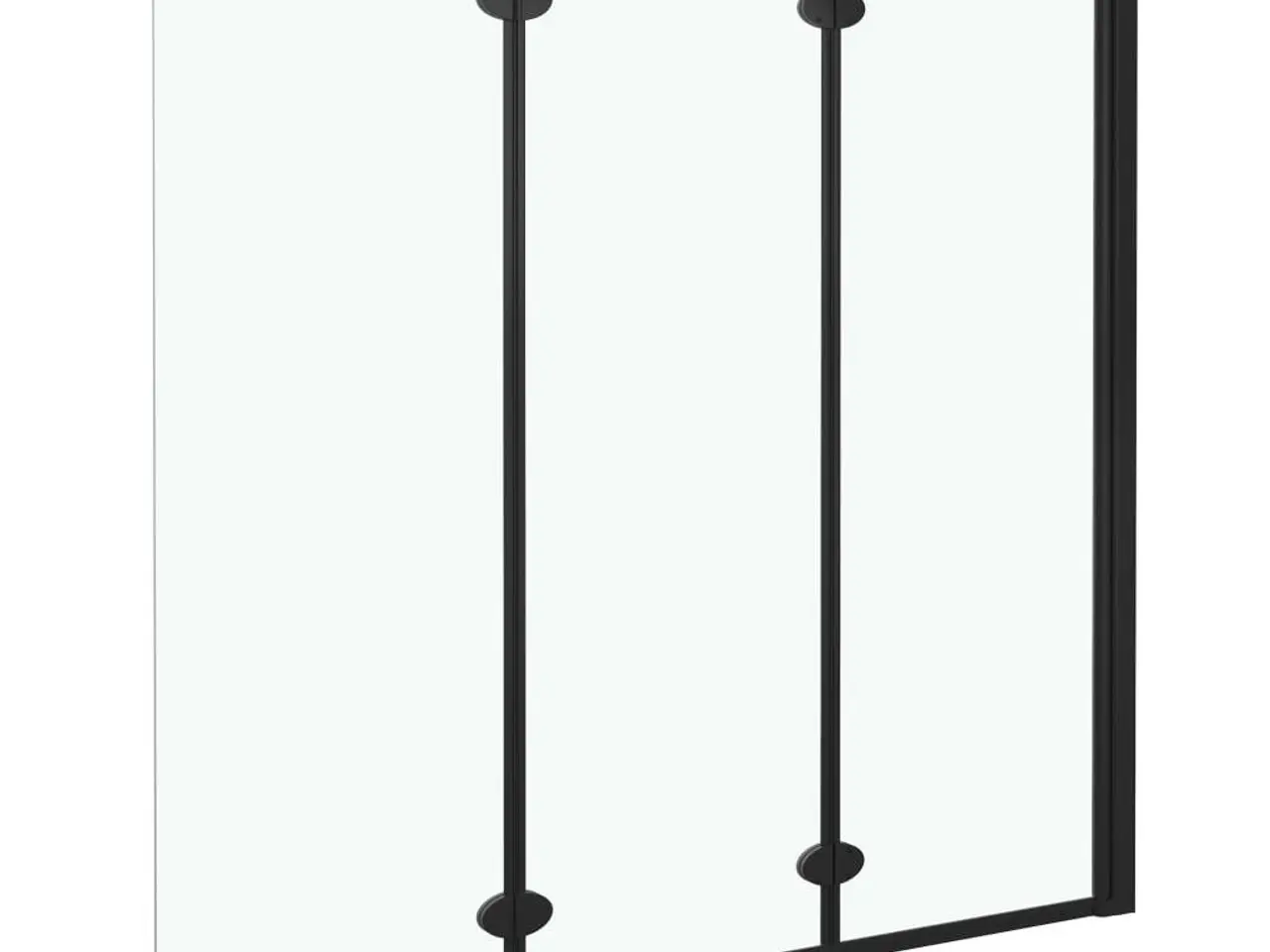 Billede 3 - Foldbar brusekabine med 3 paneler - ESG 130×138 cm, sort