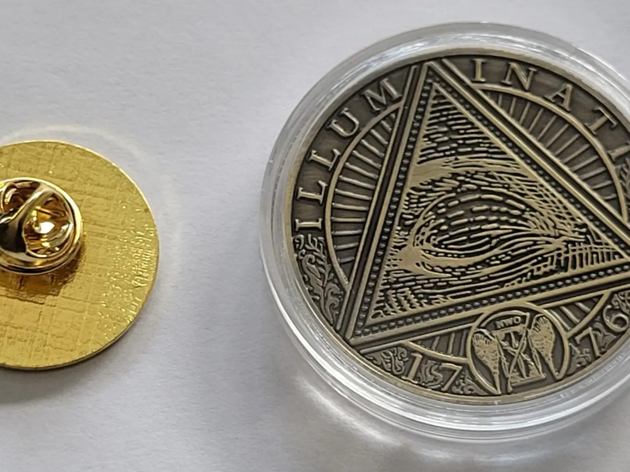 Billede 4 - 3 stk frimurer medaljer og 1 stk frimurer pin