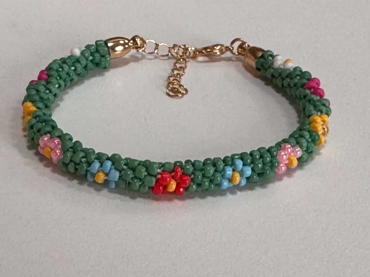 Billede 2 - Kumihimo armbånd med perler
