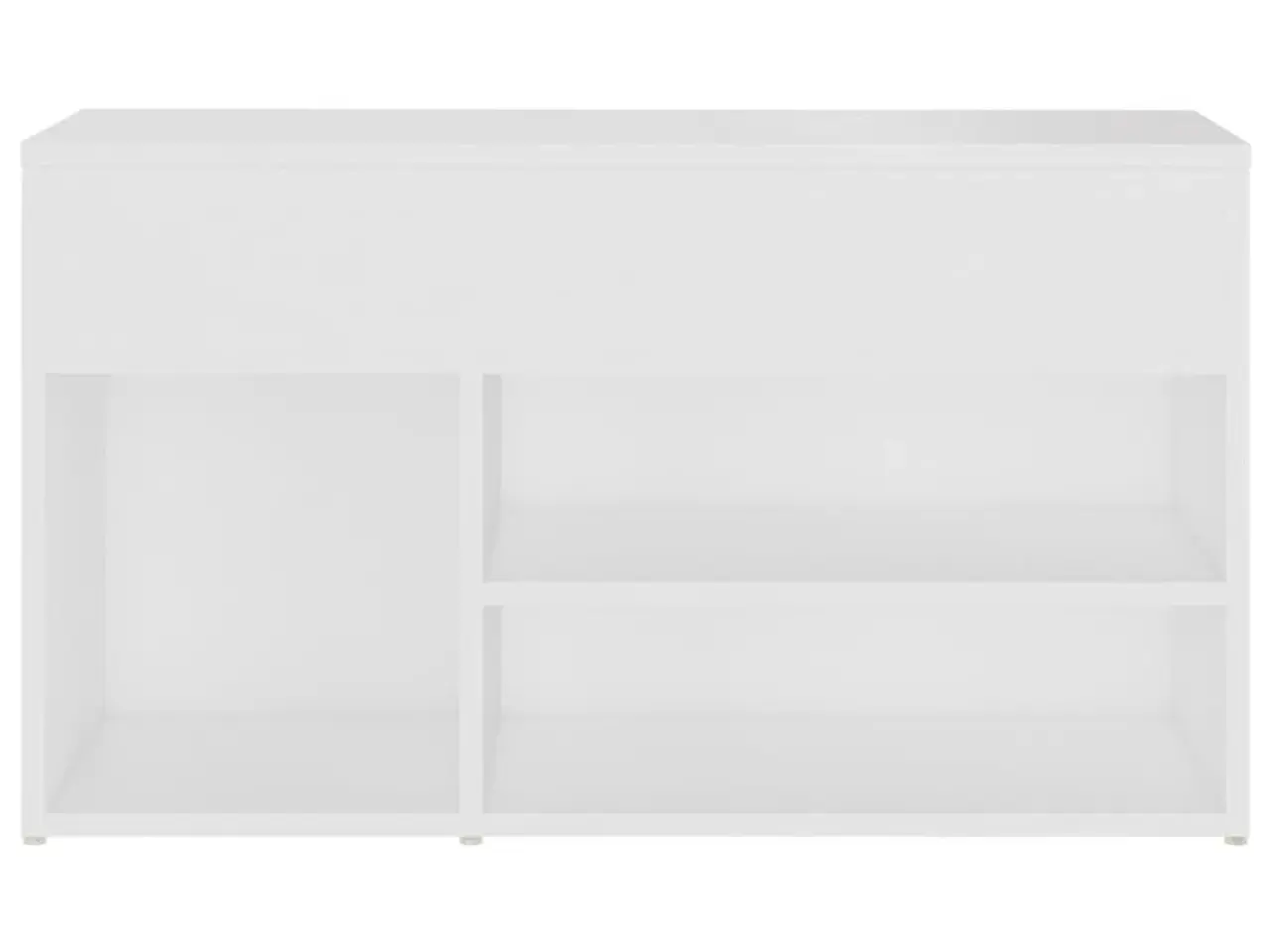 Billede 5 - Skobænk 80x30x45 cm konstrueret træ hvid