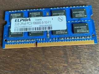 2GB DDR3 RAM-modul til bærbare