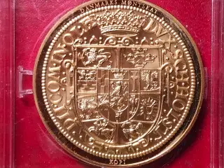 PORTUGALØSER 1591 Chr. IV Sølv 24 Karat Forgyldt