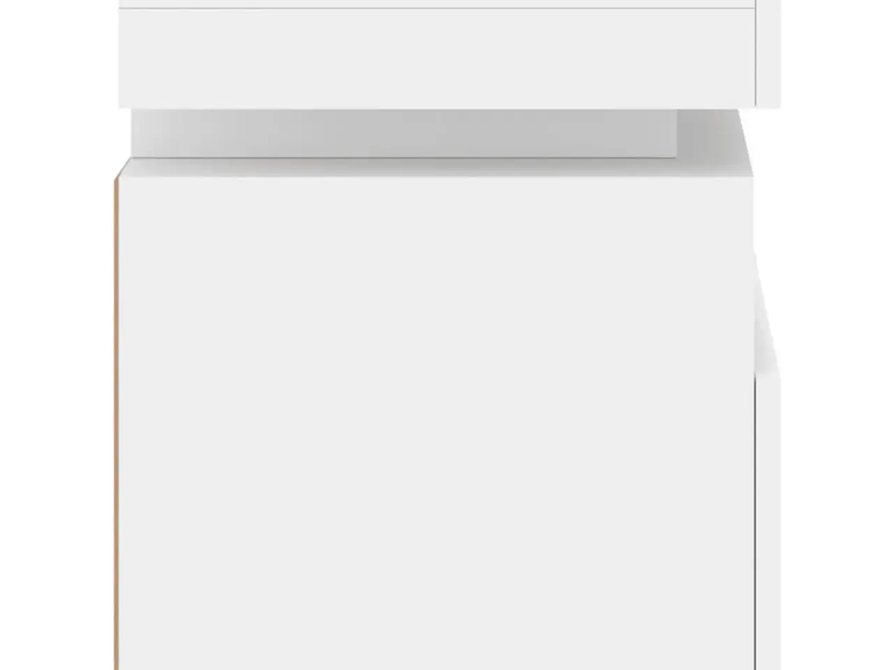 Billede 8 - Sengebord med LED-lys - hvid 40 × 39 × 48,5 cm