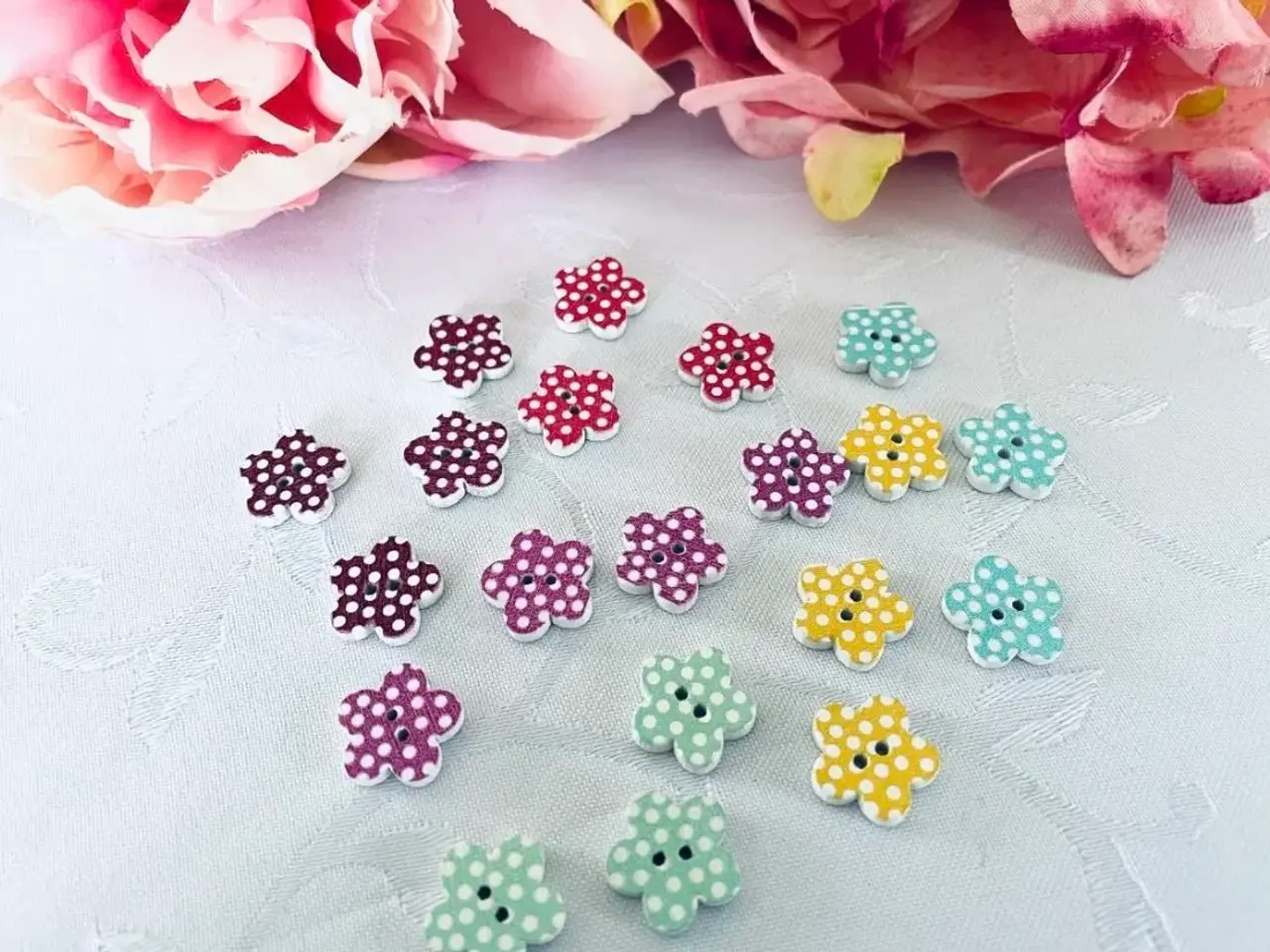 Billede 1 - Knapper blomster