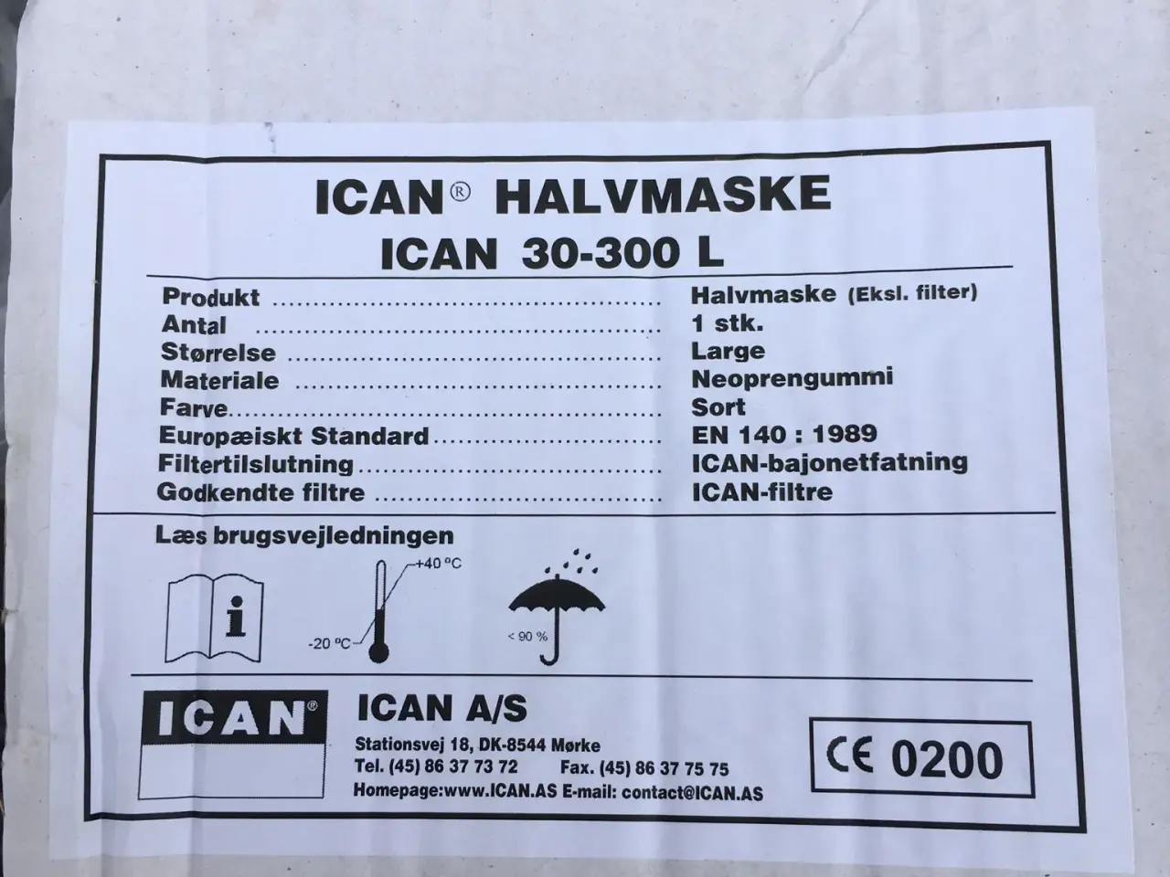 Billede 2 - ICAN halvmaske m/filter