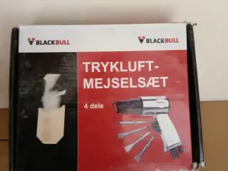 Mejselsæt til trykluft med 4 stk mejsler
