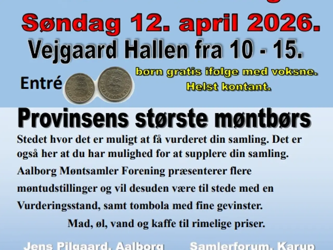Billede 1 - Mønter i Aalborg 2026 - Søndag 12.april kl. 10-15