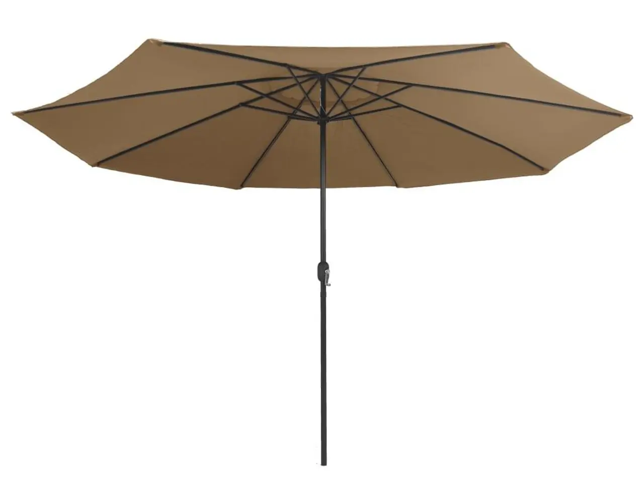 Billede 4 - Parasol med metalstang 390 cm - gråbrun