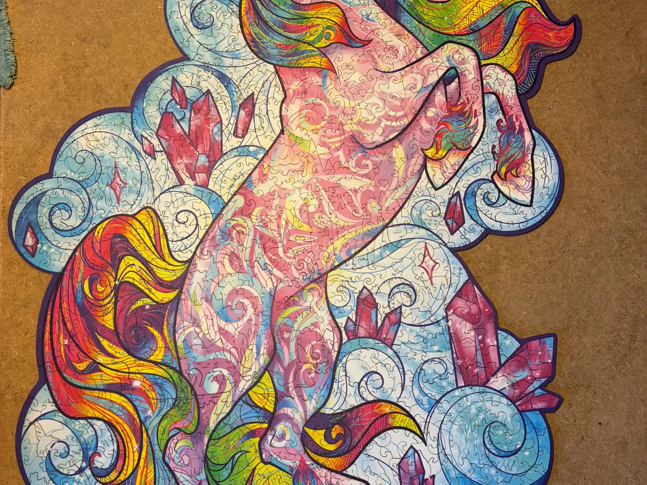 Billede 2 - Unicorn figured wooden puzzles sælges 