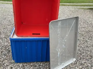 Plastkasser med alu låg