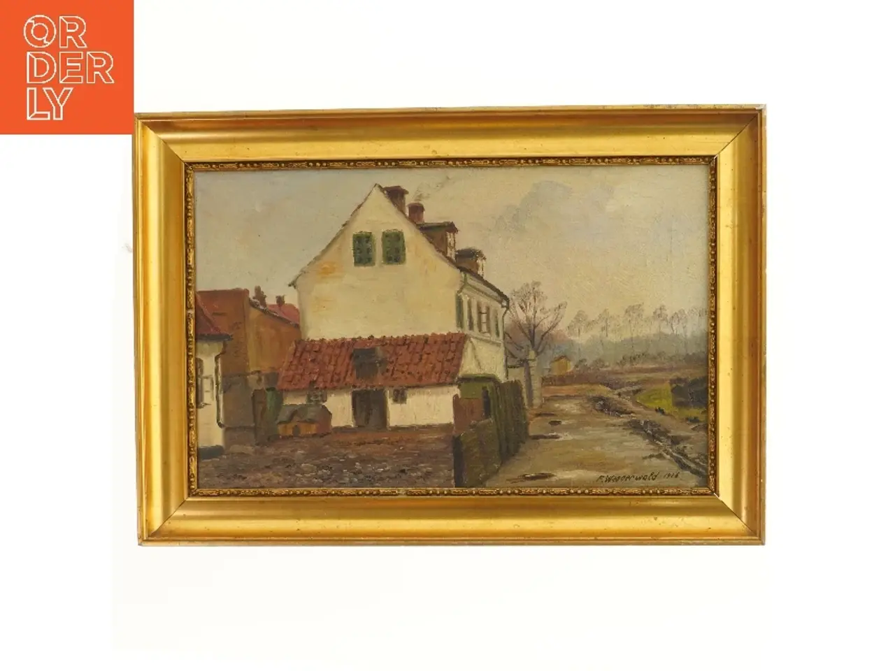 Billede 1 - Maleri med indramning (str. 57x39 cm)