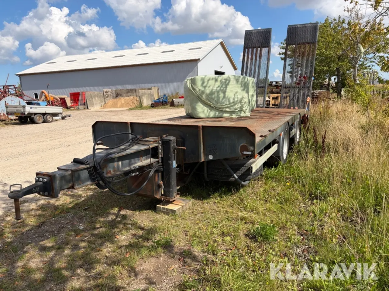 Billede 1 - Maskintrailer HFR PE 2X100 2-akslet med hydrauliske ramper