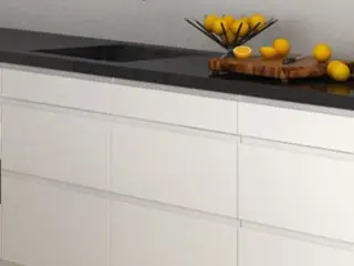 Grebsfrie fronter i hvid