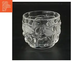 Glas vase med mønster (str. Ø 8,5x7 cm)