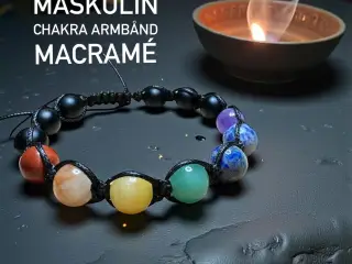 Herrearmbånd Chakra Macramé