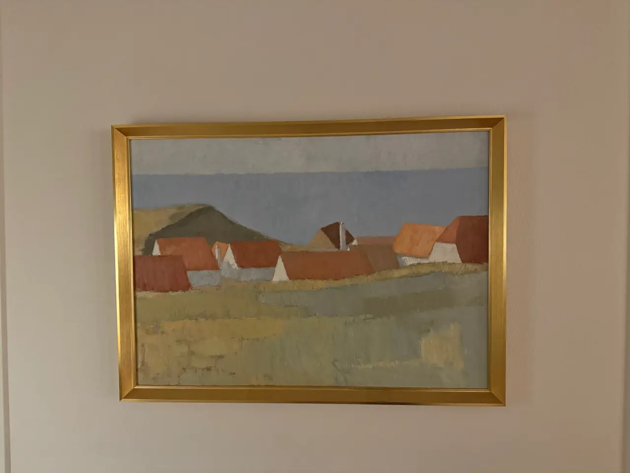 Billede 1 - Maleri af John Laursen med Lønstrup By