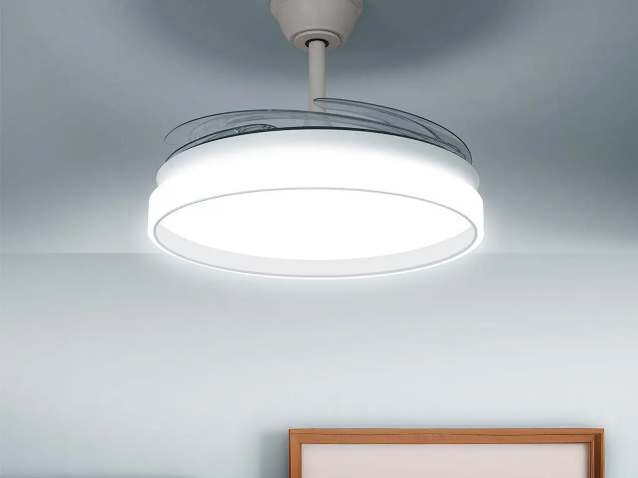 Billede 34 - Loftventilator med lys - hvid/transparent (OUTLET B)