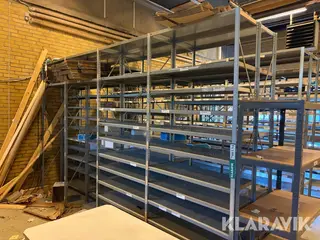 Lagerreolsystem 40 stk. gavle + 253 stk. hylder