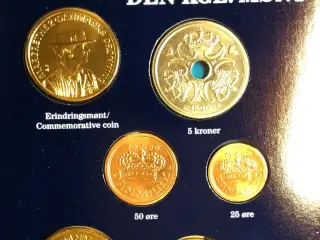 DET KGL MØNTSÆT 1990 med 20 krone 1990 Mar 50 År