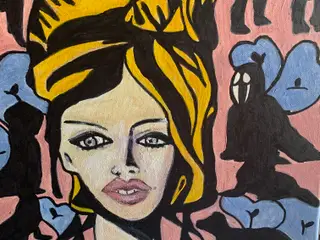 Akrylmaleri 30x40 Brigitte Bardot