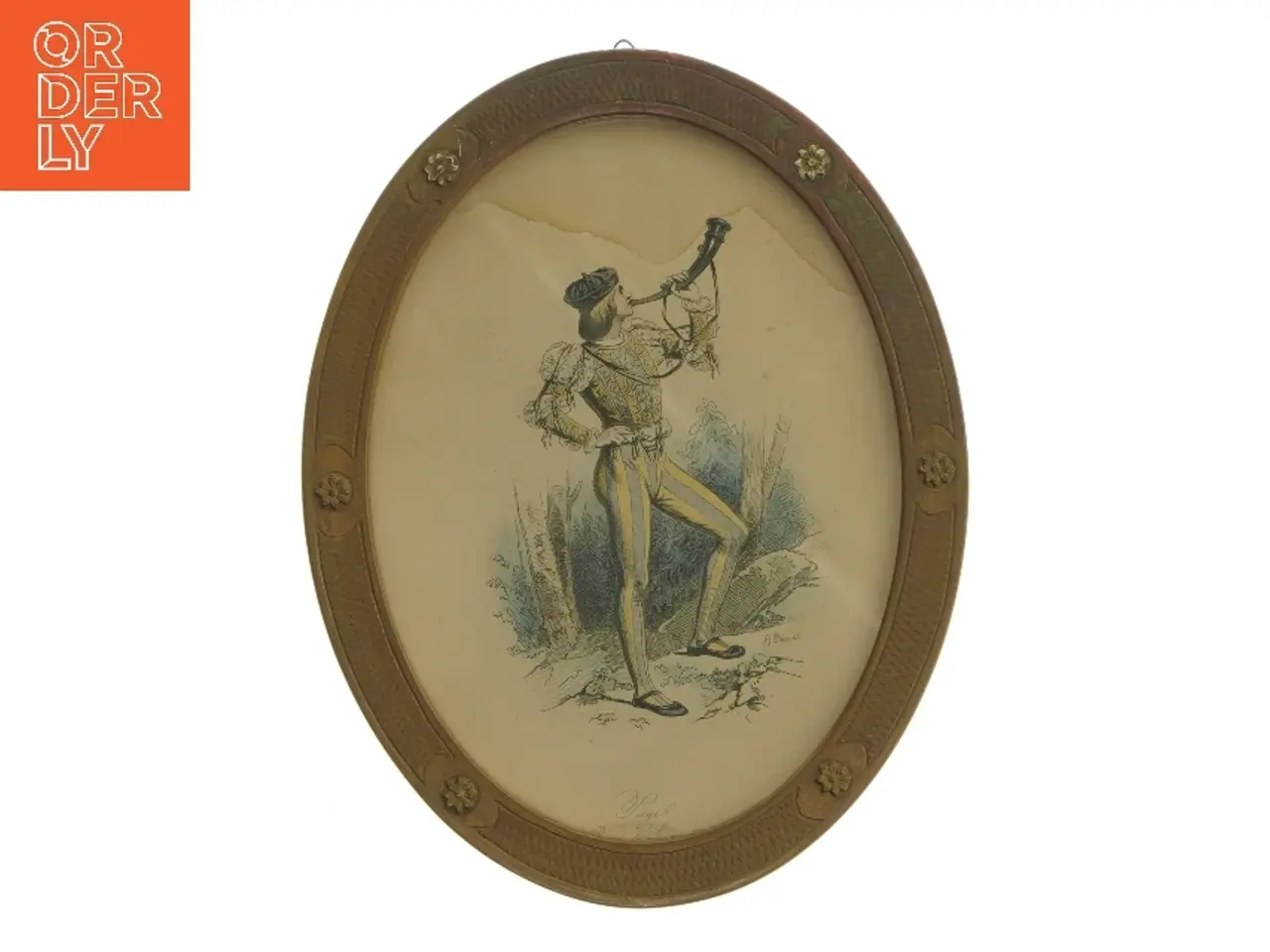 Billede 3 - Oval billeder i rammer (str. 23x17,5 cm)
